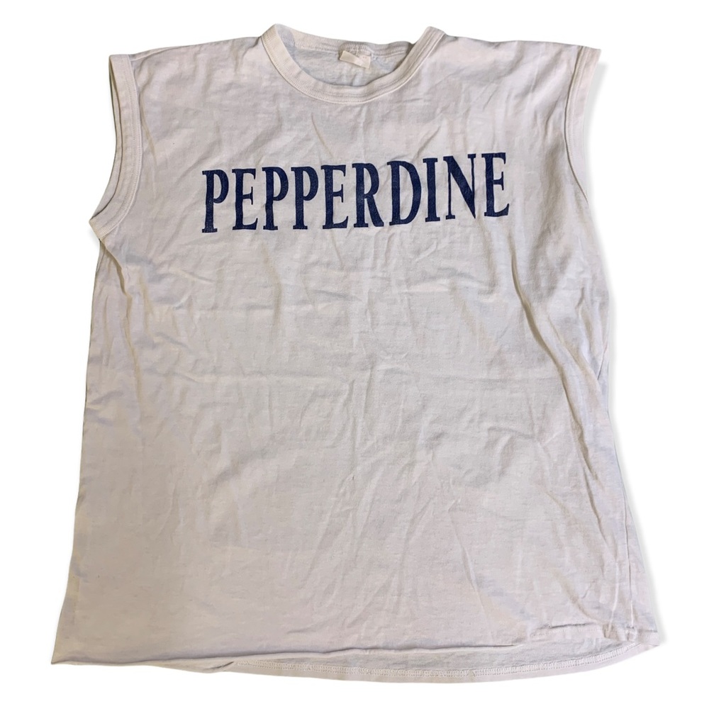 Vintage Signature Sportswear White Cotton Blend PEPPERDINE Sleeveless M